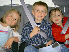 kids in car