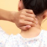 woman with neck pain