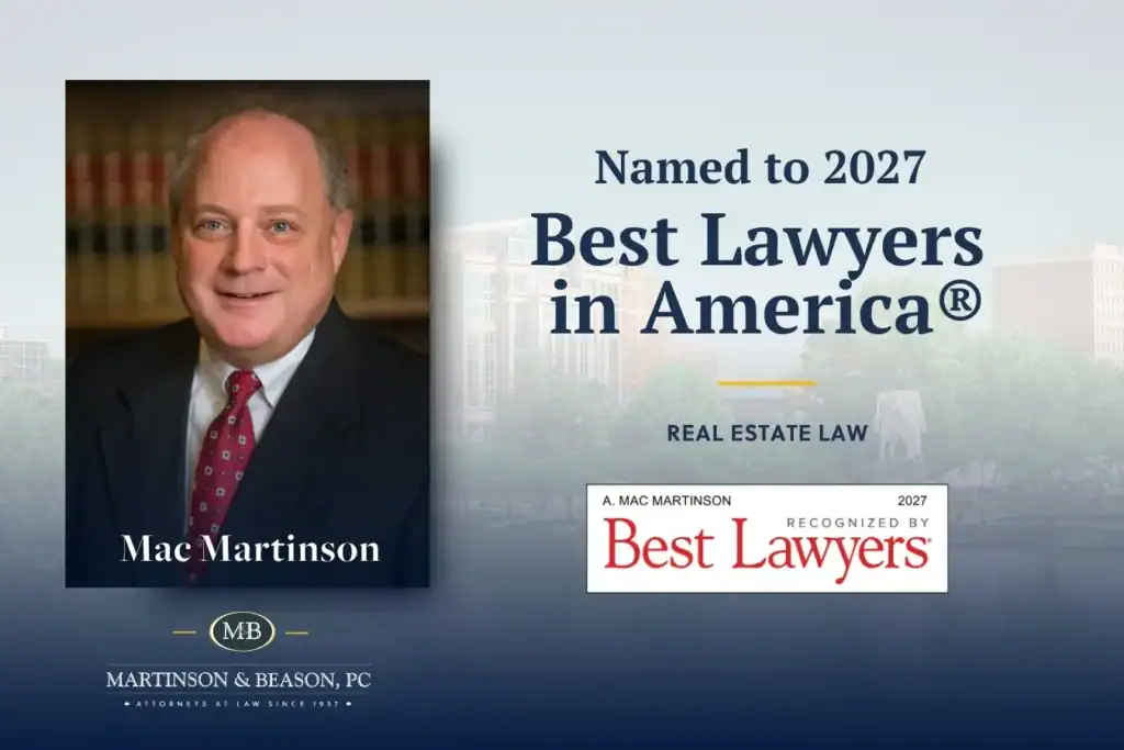 Mac Martinson's 2027 Best Lawyers award
