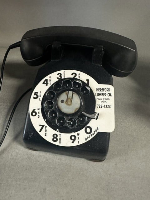 a rotary telephone